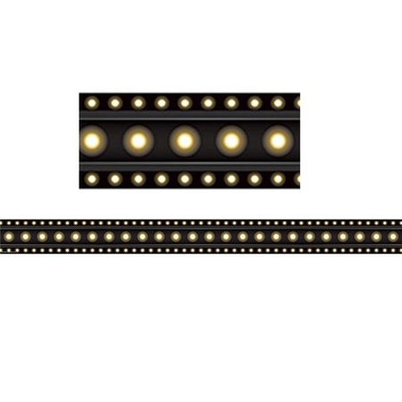 TEACHER CREATED RESOURCES Teacher Created Resources TCR5613-6 Black Marquee Straight Border Trim - Pack of 6 TCR5613-6